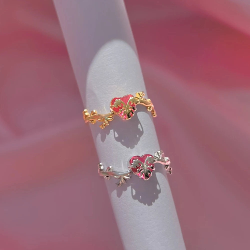 Eraklyon Winx Club Fairy Heart Ring - Gold & Silver - Womens