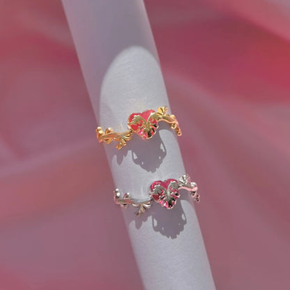 Eraklyon Winx Club Fairy Heart Ring - Gold & Silver - Womens