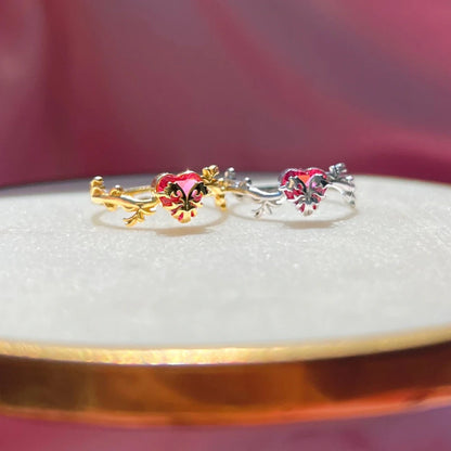 Eraklyon Winx Club Fairy Heart Ring - Gold & Silver - Womens